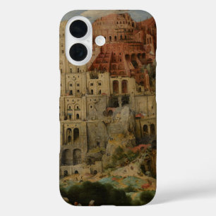 Toren van Babel van Pieter Bruegel de Oude iPhone 16 Hoesje