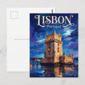 Toren van Belém Portugal Briefkaart (Voorkant / Achterkant)