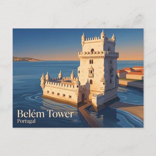 Toren van Belém Portugal Briefkaart (Voorkant)