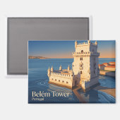 Toren van Belém Portugal Magneet (Voorkant / Achterkant)