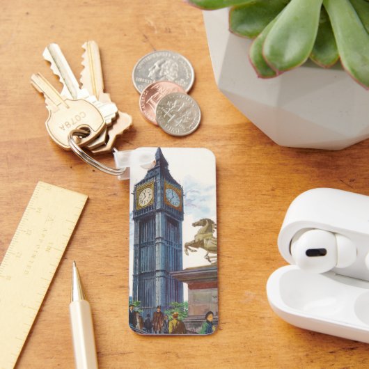 Toren van Big Ben in het Palace of Westminster Sleutelhanger (Bureau)