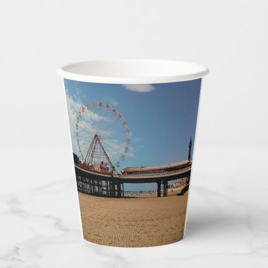 toren van Blackpool Papieren Bekers (Voorkant)