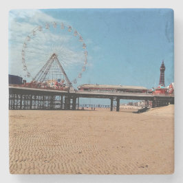 toren van Blackpool Stenen Onderzetter