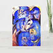 Toren van blauwe paarden door Franz Marc Feestdagen Kaart (Voorkant)