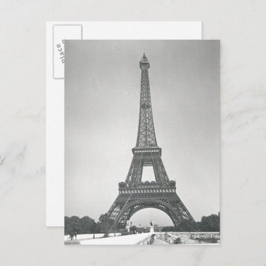 Toren van Eiffel, 1887-89 Briefkaart (Voorkant / Achterkant)