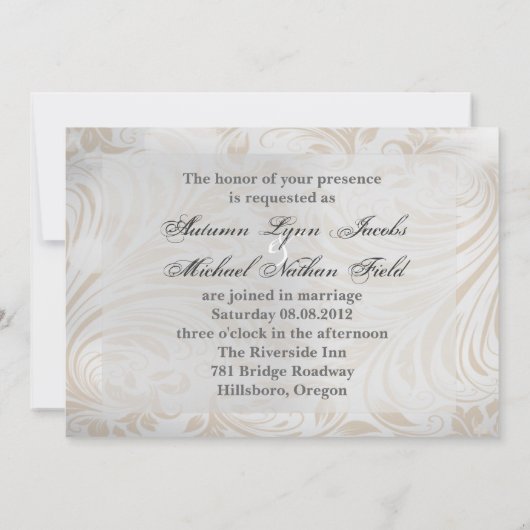 Toren van Eiffel Parijs  Vlinder Trouw Uitnodiging (Achterkant)