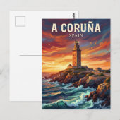 Toren van Hercules Spanje Briefkaart (Voorkant / Achterkant)