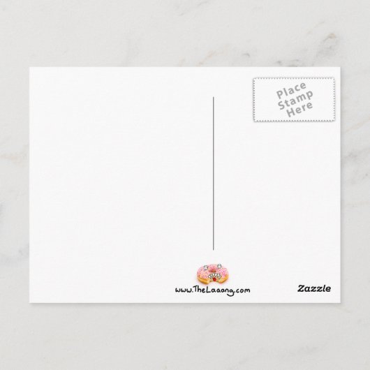 toren van het roze briefkaart van (Achterkant)