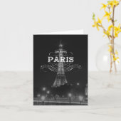 Toren van Notecard Eiffel van de Reis van Parijs Kaart (Gele Bloem)