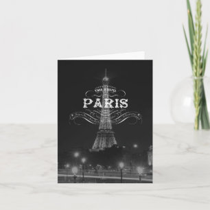 Toren van Notecard Eiffel van de Reis van Parijs Kaart