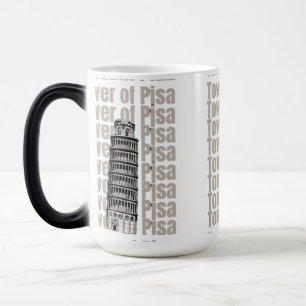 Toren van Pisa. Beroemde toren van Italië. estheti Magische Mok