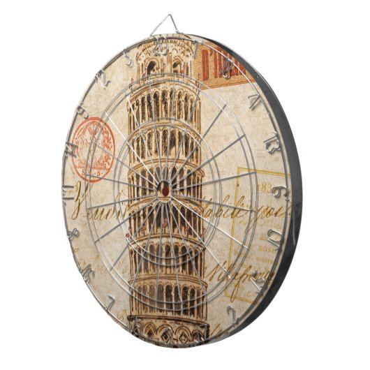  toren van Pisa Dartbord (Voorkant Rechts)