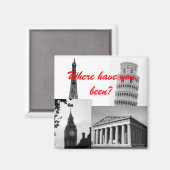 Toren van Pisa, Eiffeltoren, Big Ben, Parthenon... Magneet (Voorkant / Achterkant)
