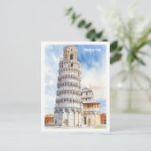 Toren van Pisa Italië Beroemde Reisplaats Briefkaart (Staand voorkant)