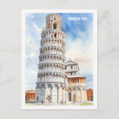 Toren van Pisa Italië Beroemde Reisplaats Briefkaart (Voorkant)