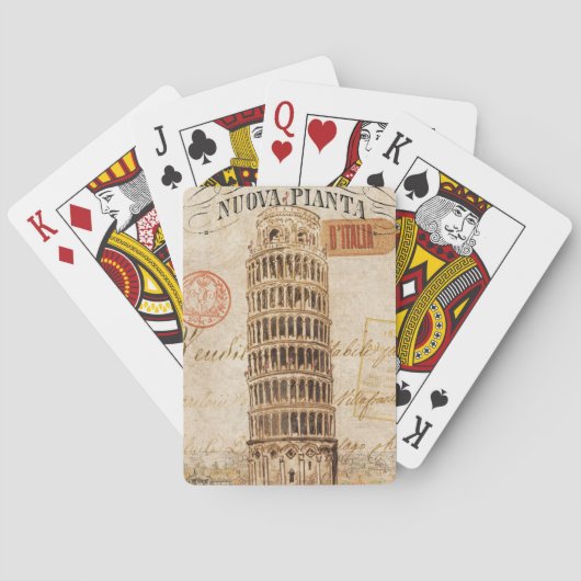 toren van Pisa Pokerkaarten (Achterkant)