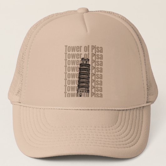 Toren van Pisa Trucker Pet (Voorkant)
