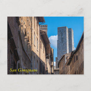 Toren van San Gimignano, Toscane, Italië ansichtka Briefkaart