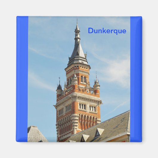 toren van Stadhuis van Dunkerque Magneet (Voorkant)
