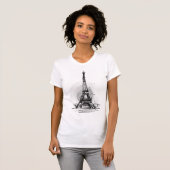 Toren voor eiffeltoren in Parijs T-shirt (Voorkant volledig)