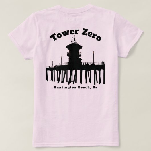 Toren Zero Silhouette  (Dames)  T-shirt (Design achterkant)