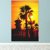 Toren Zero Zonsondergang (Canvas 60" x 40") Canvas Afdruk (Insitu (Houten vloer))