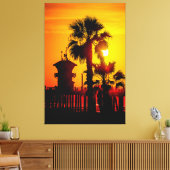 Toren Zero Zonsondergang (Canvas 60" x 40") Canvas Afdruk (Insitu (Woonkamer))