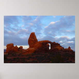 Torenboog bij zonsopgang in Arches National Park Poster