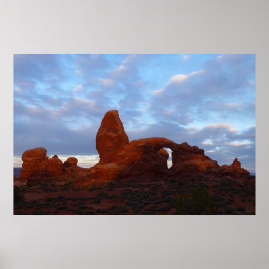 Torenboog bij zonsopgang in Arches National Park Poster (Voorkant)