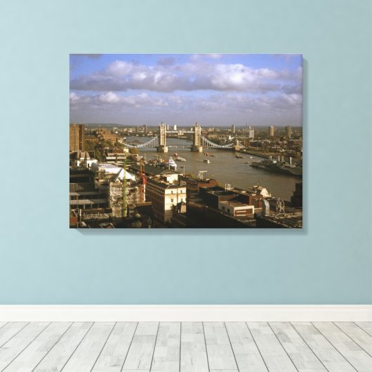 Torenbrug in de jaren negentig canvas afdruk (Insitu (Houten vloer))