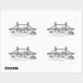 torenbrug van Londen Rechthoekige Sticker (Vel)