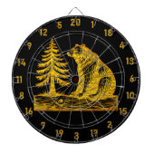 Torenhoge bomen en Beer ontwerp Dartbord (Voorkant)