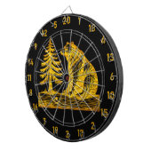 Torenhoge bomen en Beer ontwerp Dartbord (Voorkant Rechts)