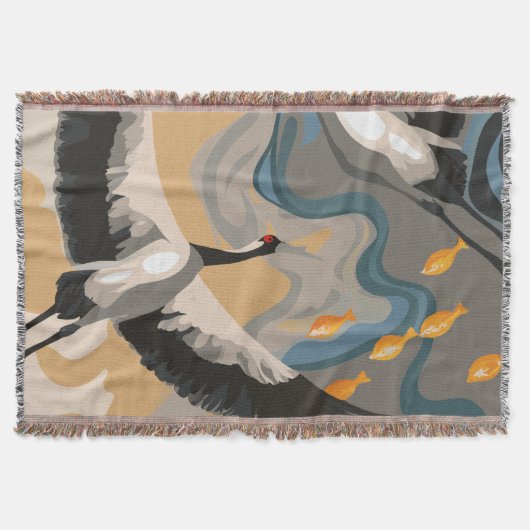 torenhoge hijskranen boven de rivier deken (Voorkant)