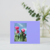 torenhoge tulpen briefkaart (Staand voorkant)
