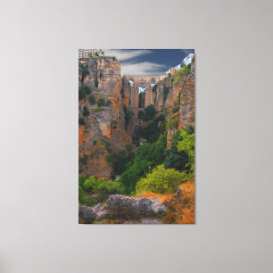 TORENHOOG BOVEN - RONDA, SPANJE CANVAS AFDRUK