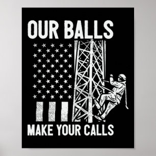 Torenklimmer Amerikaanse Vlag Ons Maak Jouw Keuze Poster