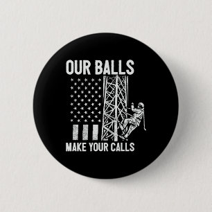 Torenklimmer Amerikaanse Vlag Ons Maak Jouw Keuze Ronde Button 5,7 Cm