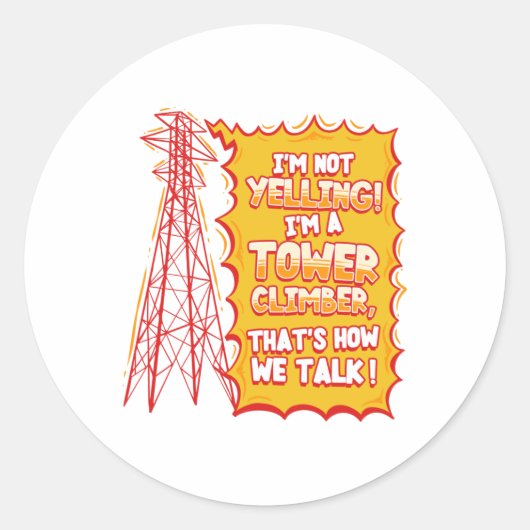 Torenklimmer Industriële klimmer sticker  (Voorkant)