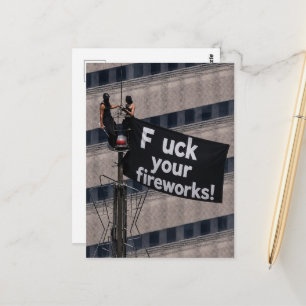 Torenklimmers Jullie vuurwerk is kut Briefkaart