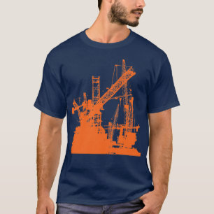 Torenkraan Operator Bouwvakker Skyline T-shirt
