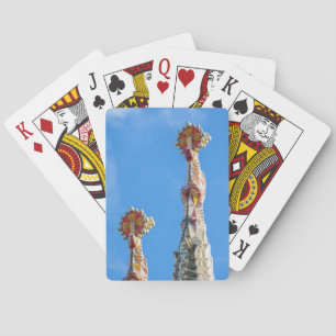 Torens van La Sagrada Familia in Barcelona, Spanje Pokerkaarten