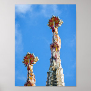 Torens van La Sagrada Familia in Barcelona, Spanje Poster