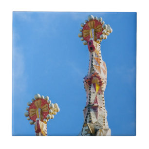 Torens van La Sagrada Familia in Barcelona, Spanje Tegeltje