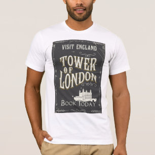 Torens van Londen Engeland vintage poster T-shirt