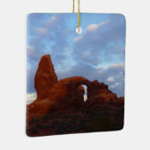 Torenspitsboog bij zonsopgang in Arches National P Keramisch Ornament (Rechts)