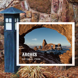 Torentje-boog door het noordelijke raam, Arches NP Briefkaart