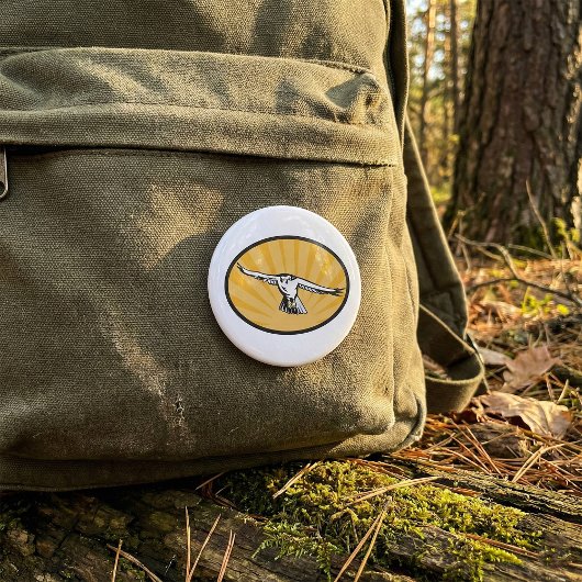 Torenvalk Kranige Roofvogel Ronde Button 7,6 Cm