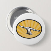 Torenvalk Kranige Roofvogel Ronde Button 7,6 Cm (Voorkant /achterkant)
