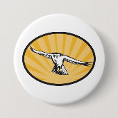 Torenvalk Kranige Roofvogel Ronde Button 7,6 Cm (Voorkant)